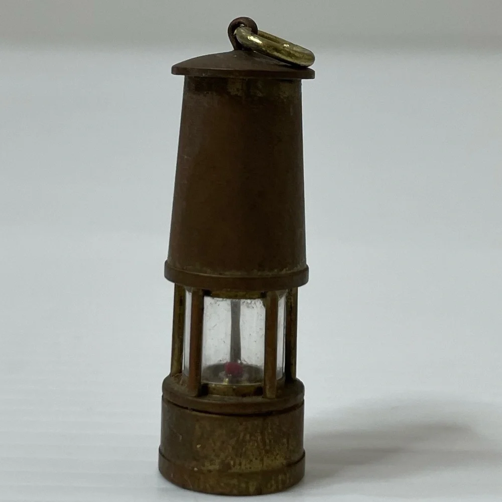 Vintage Rare Miniature Miners Safety Lamp England